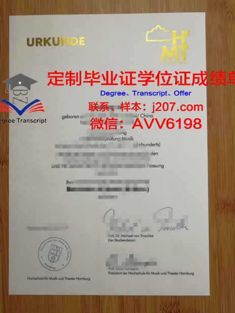 汉堡音乐与戏剧学院毕业证书模板(汉堡国立音乐学院与戏剧大学)