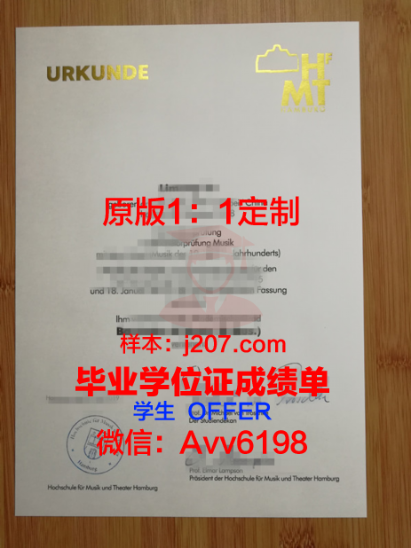 汉堡时装设计学院毕业学位