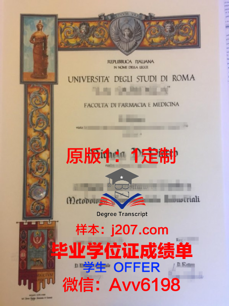 罗马第三大学毕业证书模板(罗马三大成绩查询)