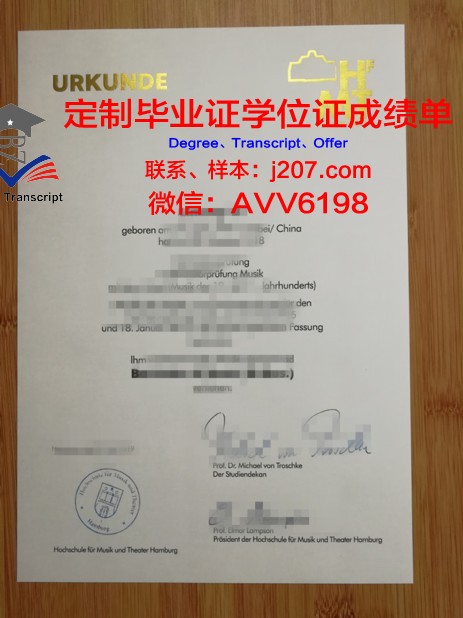 汉堡港口城市大学毕业证成绩单：德国高等教育的一张名片