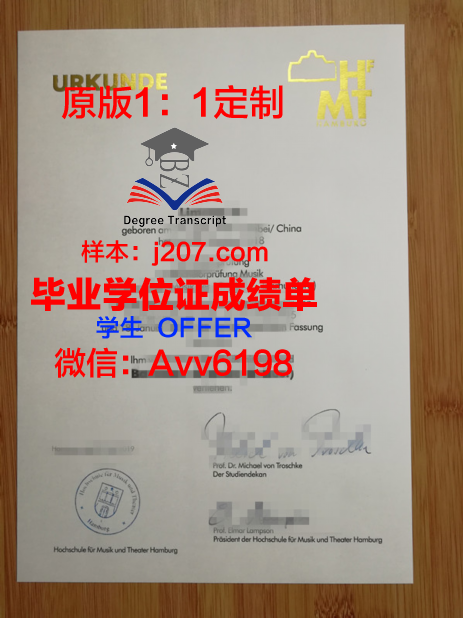 汉堡品牌应用技术大学硕士毕业证书样本(汉堡应用技术大学排名)