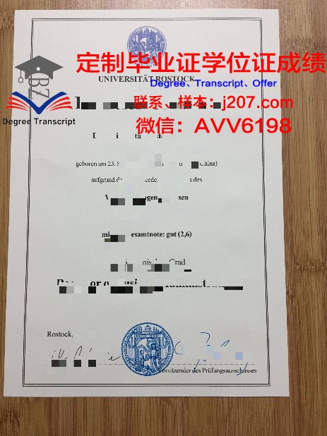 罗克赫斯特大学博士毕业证书(德国罗斯托克大学博士)
