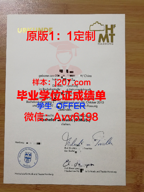 汉堡大学证书成绩单(汉堡大学毕业证)