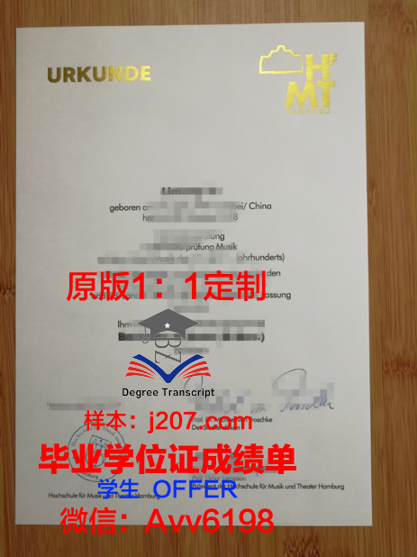 汉堡音乐与戏剧学院本科毕业证(德国汉堡音乐与戏剧学院钢琴系)