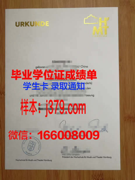 汉堡音乐与戏剧学院毕业证是什么模样(汉堡音乐学院官网)