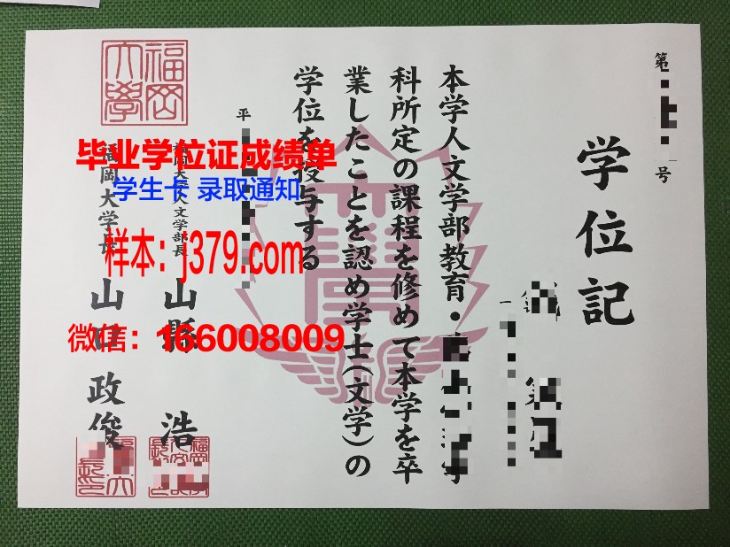 福冈女学院大学硕士毕业证：一张纸的重量