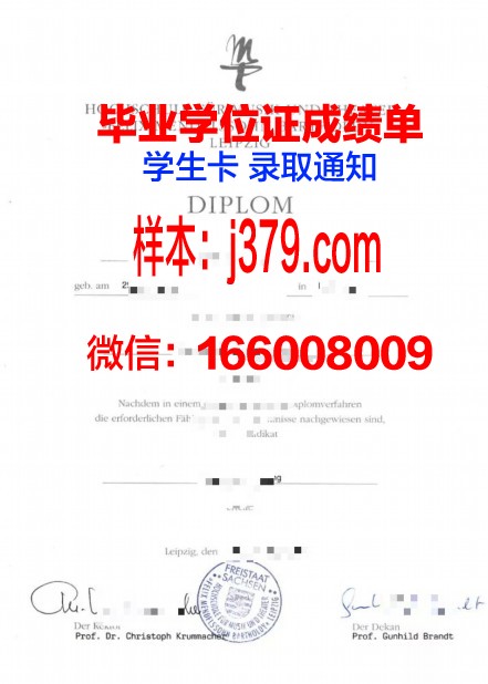 莱比锡音乐和戏剧学院文凭(莱比锡艺术大学)