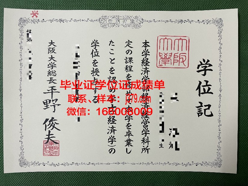大阪学院大学短期大学部毕业证书图片模板(大阪大学修士入学时间)