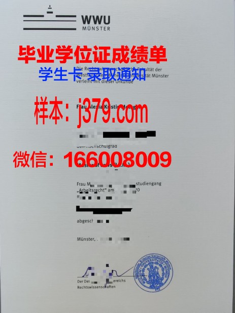明斯特大学毕业证样本(明斯特大学bwl)