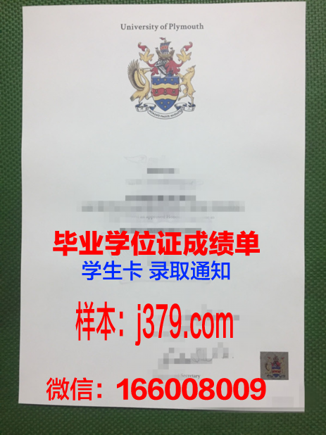 普利茅斯艺术学院毕业证样品Plymouth College of Art Diploma
