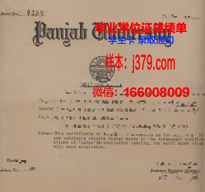 旁遮普大学（巴基斯坦）学位成绩单定制：了解其流程与意义