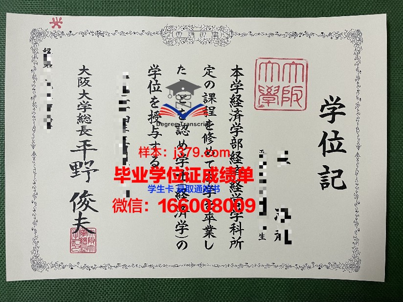大阪大学毕业证图片(大阪国际大学毕业证)