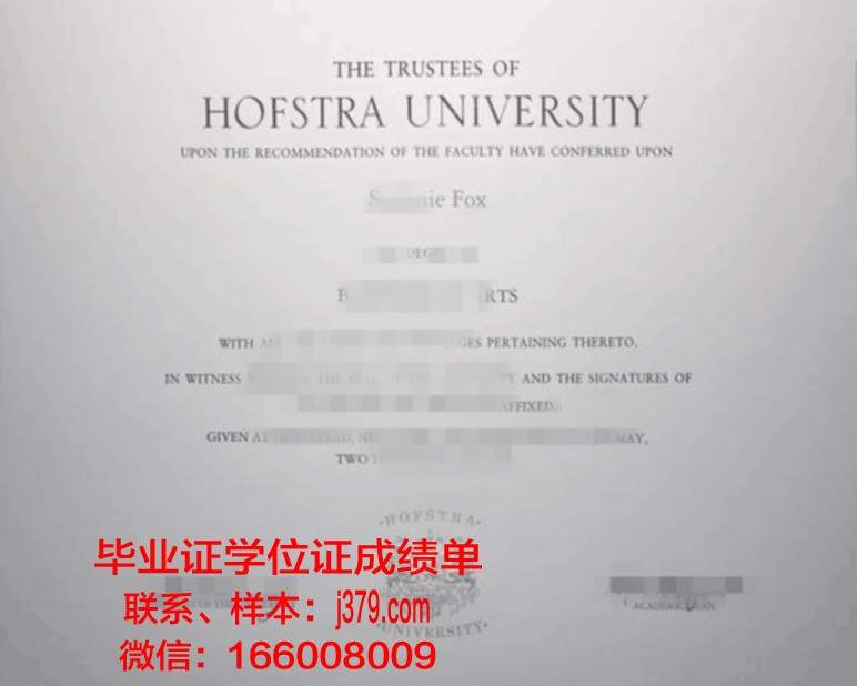 霍夫应用技术大学毕业证书原件