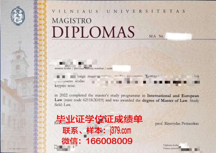 维尔纽斯大学毕业证成绩单：一张通往未来的通行证