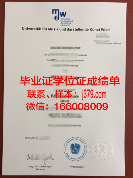 维也纳音乐大学毕业证图片(维也纳音乐大学毕业证图片大全)
