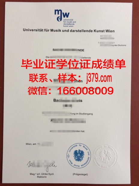 维也纳经济高等专业学院毕业学位