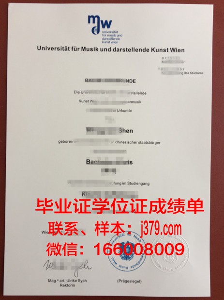 维也纳模都尔大学毕业证图片(维也纳模特)