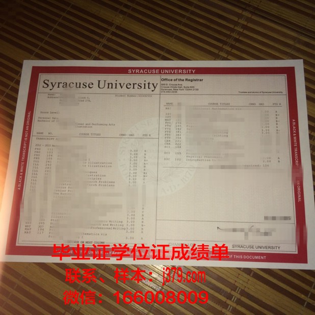 雪城大学本科毕业证 Syracuse University diploma