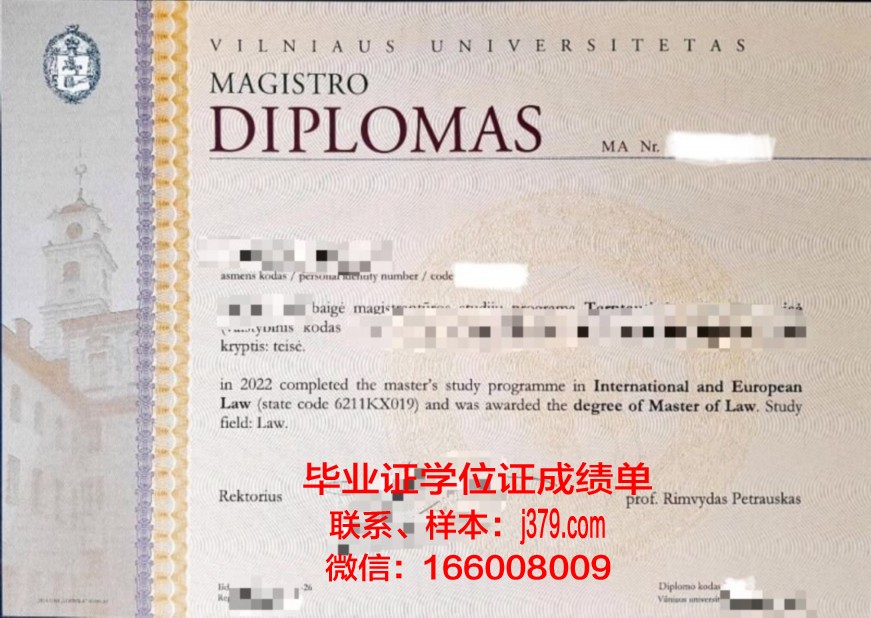 维尔纽斯大学毕业证成绩单：一张通往未来的通行证