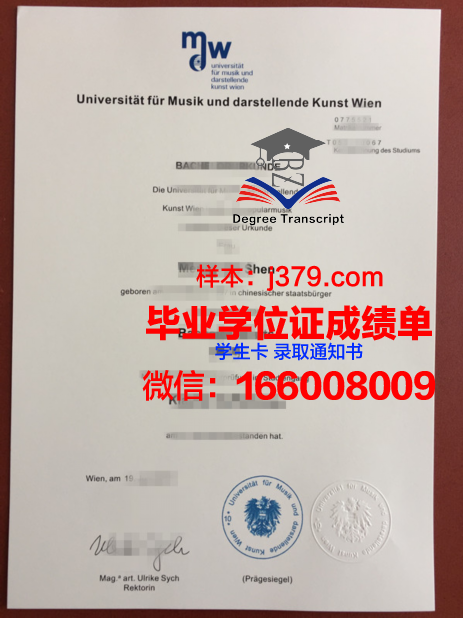 维也纳音乐与艺术市立大学毕业证书模板(维也纳音乐与表演艺术大学怎么样)