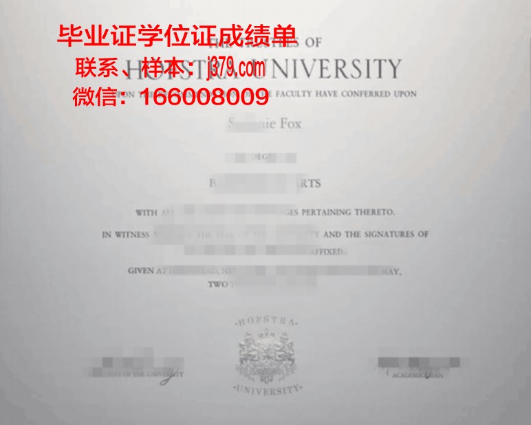 霍夫应用技术大学毕业证样本